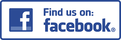 A facebook logo linked to the Facebook page